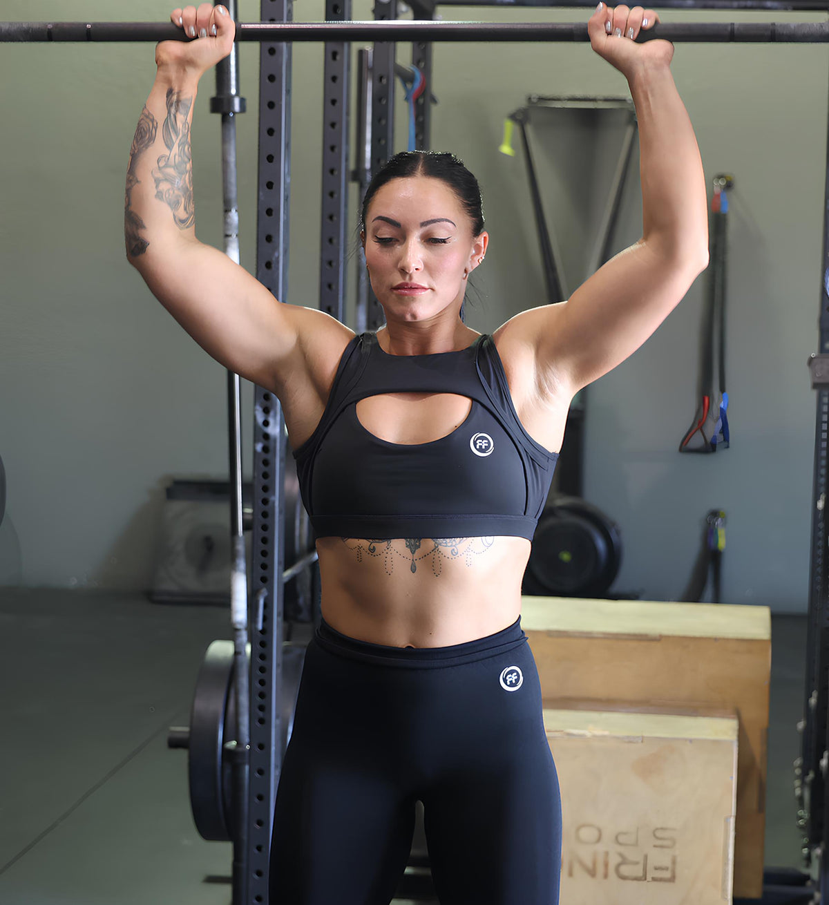 Fit Finalist Gaze Angular black Sports Bra, gym picture 