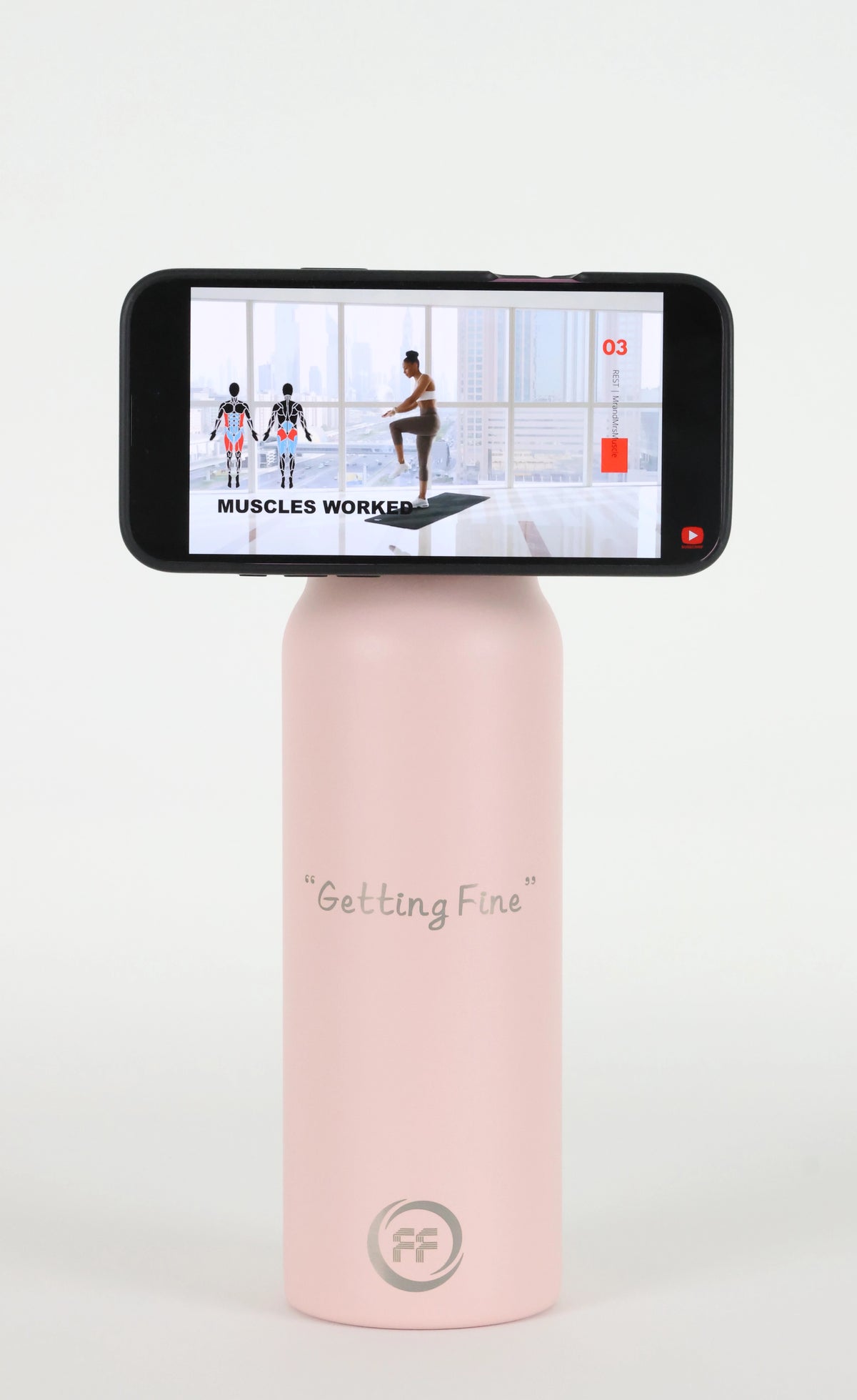 "Getting Fine" 24oz Water Bottle w/Straw